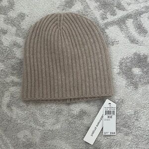 Cashmere Project Women’s Taupe Ribbed Beanie
